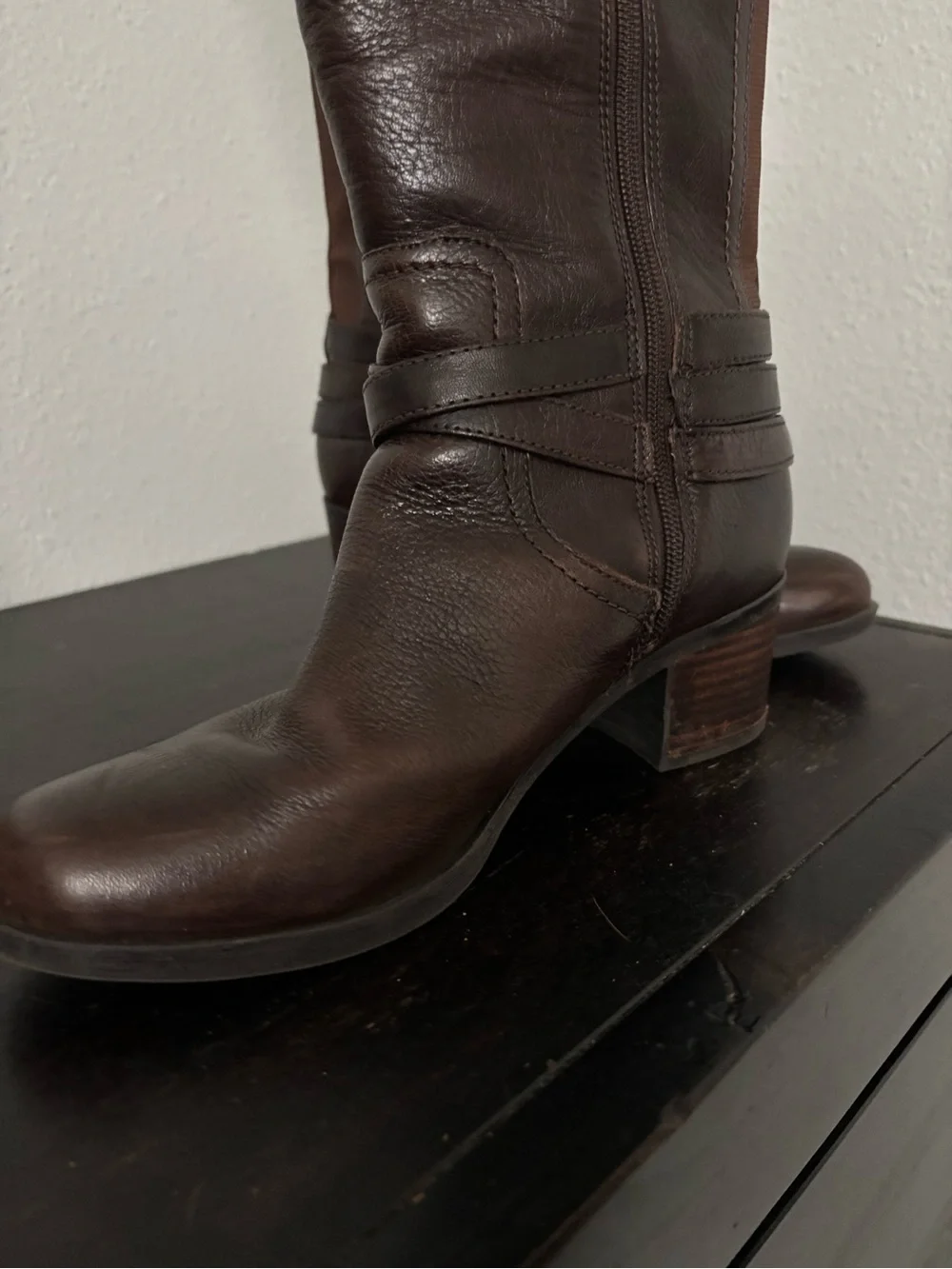 Marc Fisher Dark Brown Over-the-Knee Leather Boots